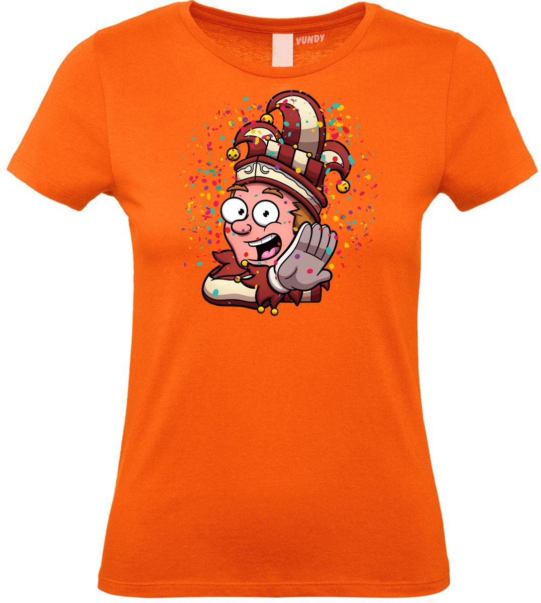 Dames T-shirt Alaaf Kleine Prins | Carnaval | Carnavalskleding Dames Heren | Oranje | maat XL